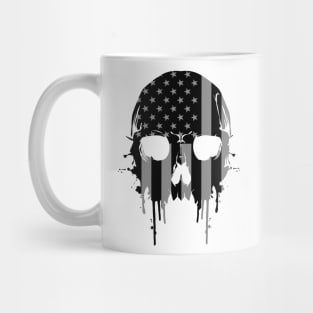 American Flag Skull Mug